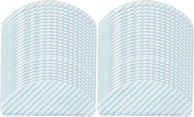 50 Waschbare Und Wiederverwendbare Wischmopp-pads, Kompatibel Mit Den Saugrobotern Ecovacs Deebot Ozmo T8, T8+, T8 Aivi, N8 Pro Und N8 Pro+.
