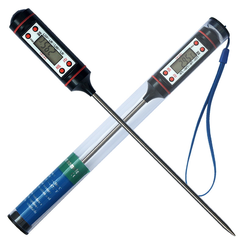 Tp101 Digitales Fleischthermometer (2er-pack), Edelstahlsonde, Lebensmittelthermometer Mit Sofortanzeige, Geeignet Für Küche, Backen, Grillen Und Öltemperaturmessung.