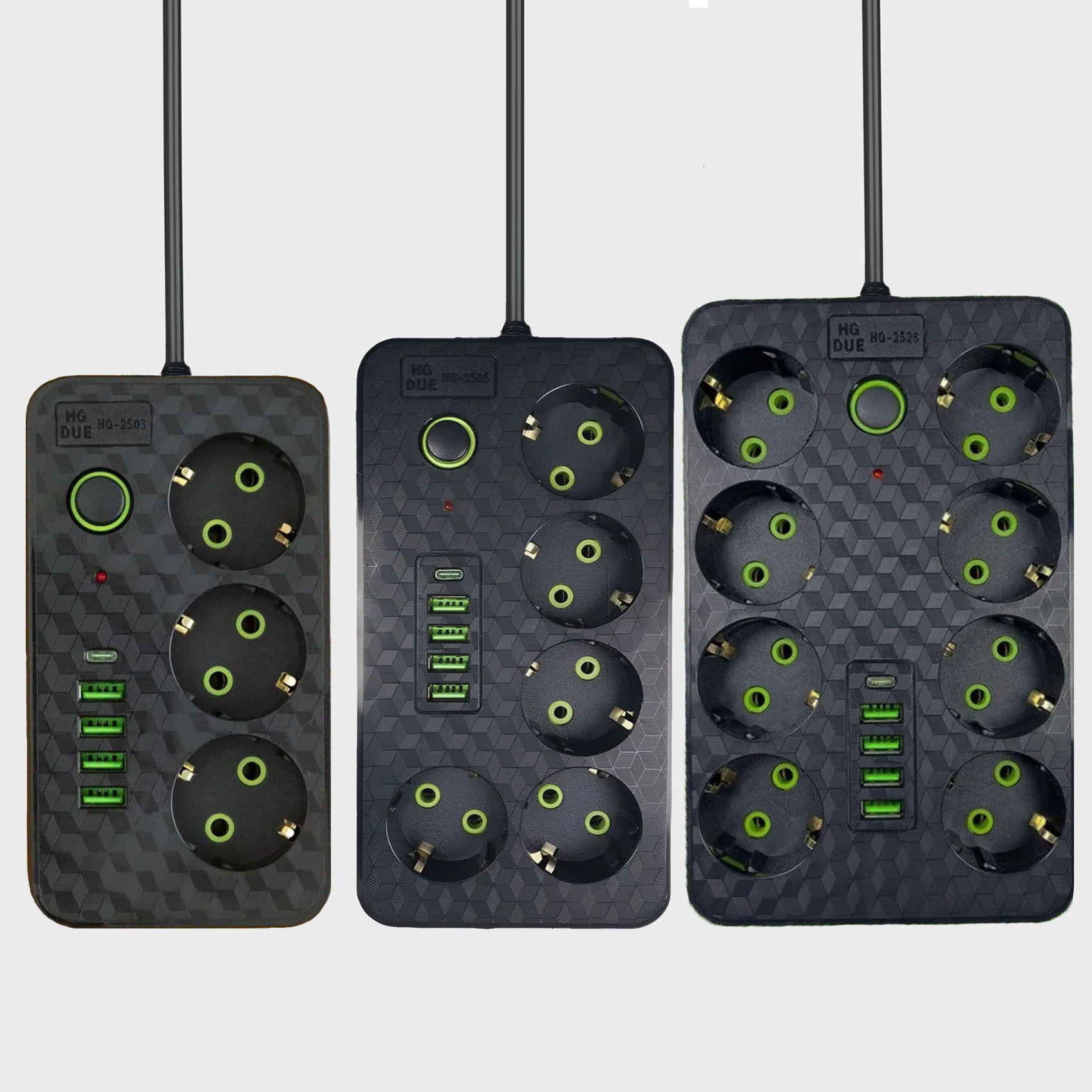 Europäische Steckdosenleiste Mit 5 Steckdosen, 4 Usb-a-anschlüssen Und 1 Typ-c-anschluss, 10a 2500w Multifunktions-steckdosenleiste Mit Schalter, Geeignet Für Den Einsatz Zu Hause Und Im Büro.