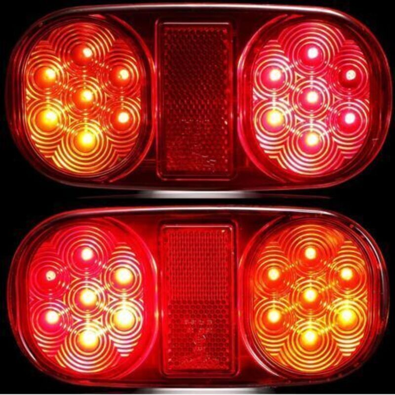 12-v-led-anhängerleuchten. 2 Stück Wasserdichte Led-rückleuchten Für Anhänger.