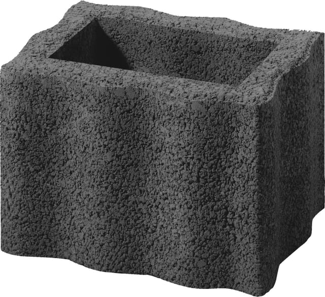 Pflanzstein Wellino Anthrazit 30 cm x 20 cm x 20 cm