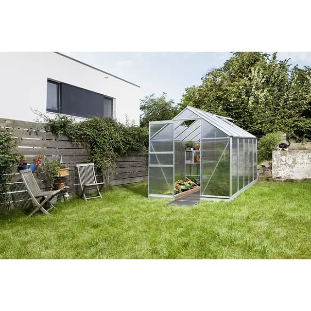 Vitavia Gewächshaus Apollo 6200 HKP 4 mm Alu-Blank 6,2 m² inkl. Fundament