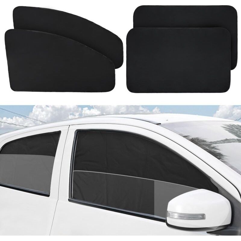 4-teiliges Magnetisches Auto-sonnenschutzset. Sonnenschutz Für Babyautos. Seitlicher Verdunkelungs-sonnenschutz Mit Uv-schutz. Sichtschutz