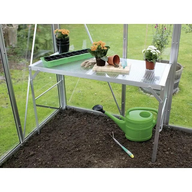 Vitavia Alutisch mit 1 HKP-Ablagefläche 121 cm x 54 cm Alu Blank