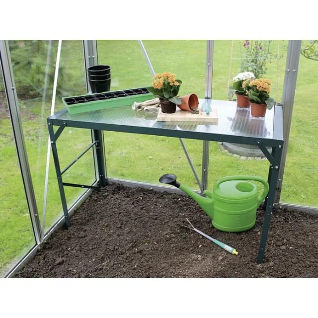 Vitavia Alutisch mit 1 HKP-Ablagefläche 121 cm x 54 cm Smaragd