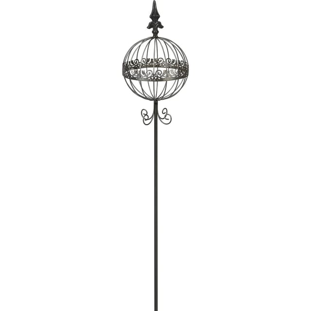 Gartenstecker Dekokugel 120 cm Schwarz