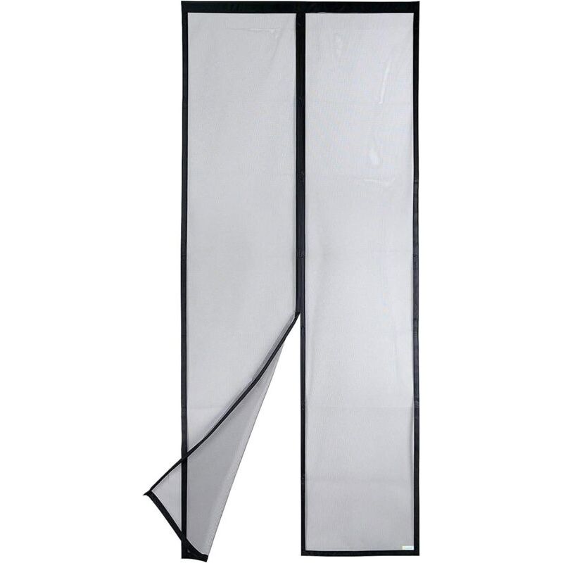 Magnetisches Türgitter – Extrem Starkes Netzgewebe. Magnetverschluss Von Oben Bis Unten. Schließt Automatisch. Hält Frische Luft Im Inneren (90 X 210 Cm, Schwarz)