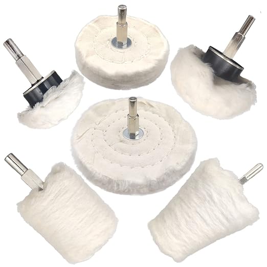 Dieses 6-teilige Set Aus Bohrer Und Polierscheibe Sowie Scheibenförmigen Polierpads Eignet Sich Für Materialien Wie Metall, Aluminium, Edelstahl, Chrom, Schmuck, Holz, Kunststoff Und Keramik.