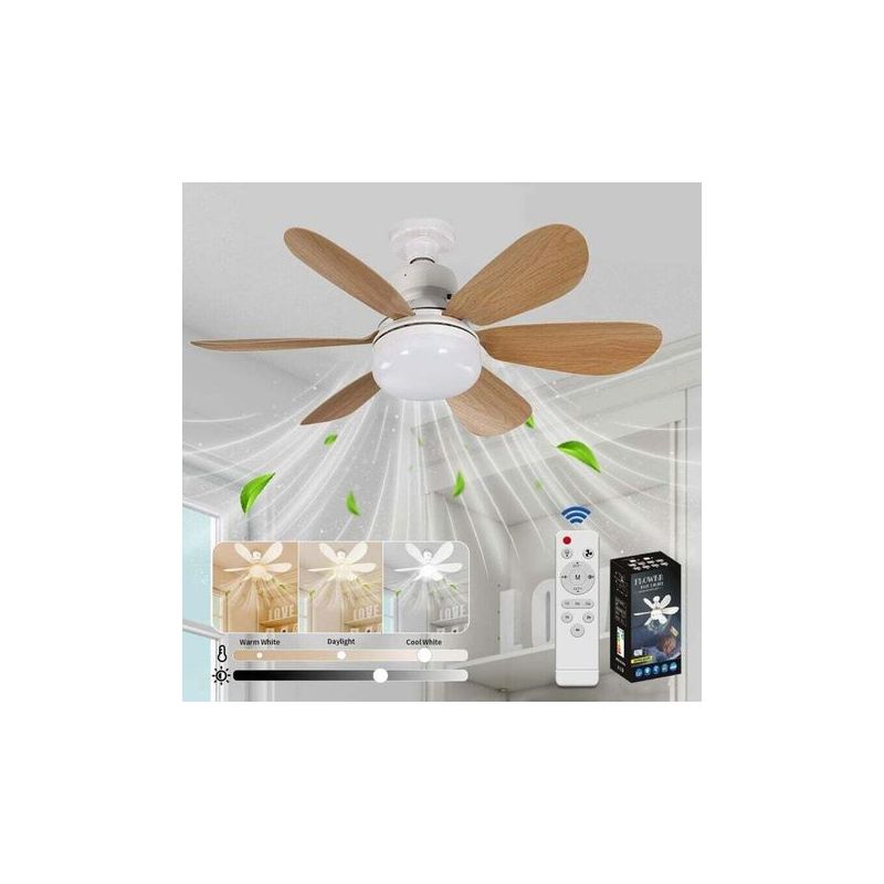 Deckenventilator. Leiser Deckenventilator. 40-w-deckenventilator Mit E27-fassung. 6 Flügel. 3 Geschwindigkeitsstufen. Leise. Für Wohnzimmer, Schlafzimmer Und Gäste-wc. Holzoptik.