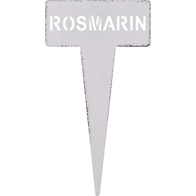 Kräuterstecker Rosmarin 15 cm Weiß