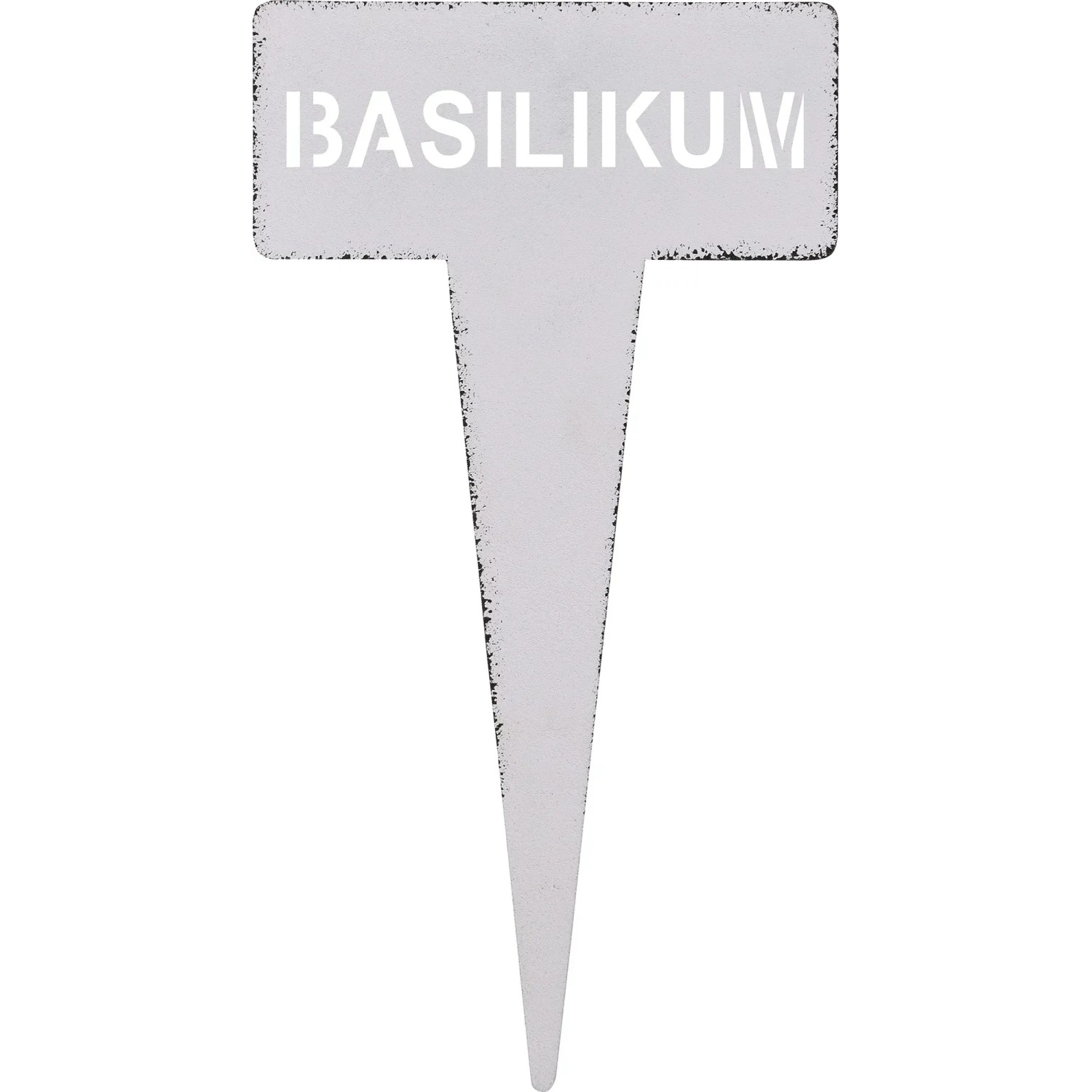 Kräuterstecker Basilikum 15 cm Weiß