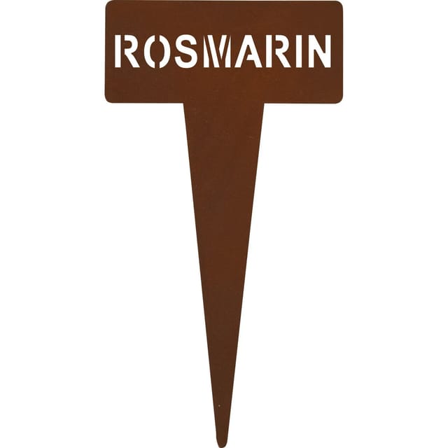 Kräuterstecker Rosmarin 15 cm Rostfarben