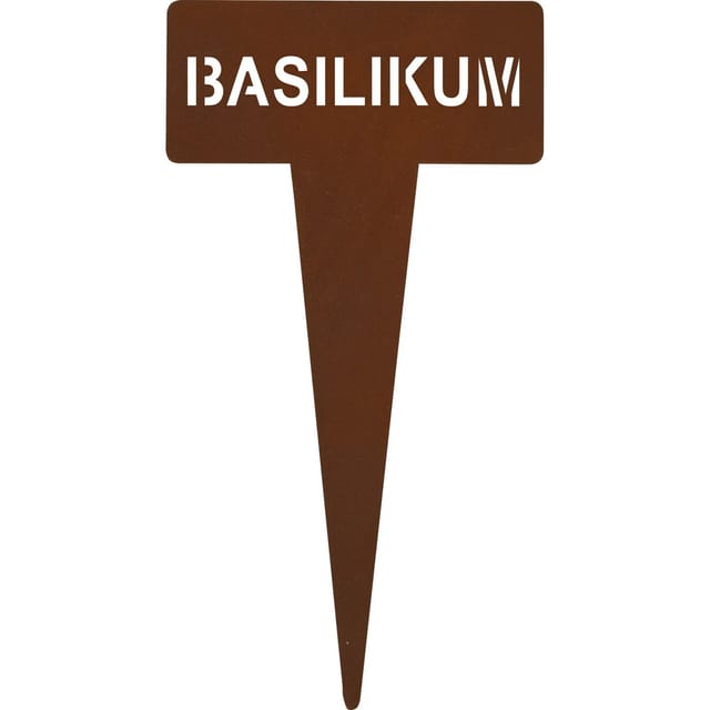 Kräuterstecker Basilikum 15 cm Rostfarben