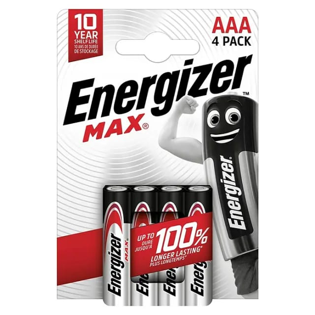 Energizer Alkaline Batterie Max AAA Micro 4 Stück