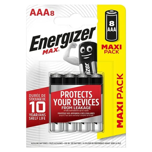 Energizer Alkaline Batterie Max AAA Micro 8 Stück