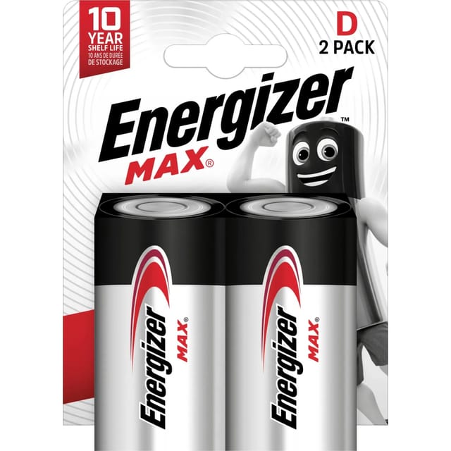 Energizer Alkaline Batterie Max D Mono 2 Stück