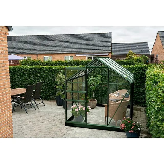 Halls Gewächshaus Popular 86 Schwarz 5 m² inkl. Fundamentrahmen