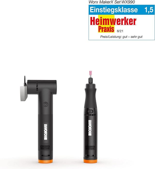 Worx MakerX Doppel-Set WX990M Multifunktionstool, Winkelschleifer, Akku & HubX