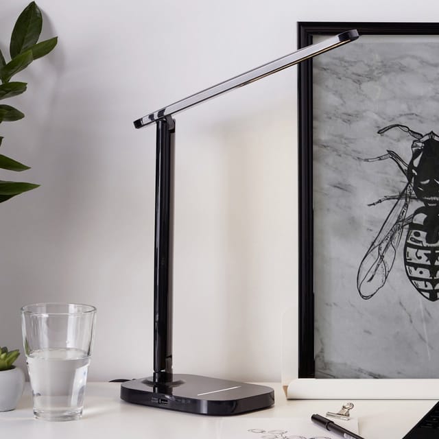 Brilliant LED-Tischleuchte Vicari Schwarz