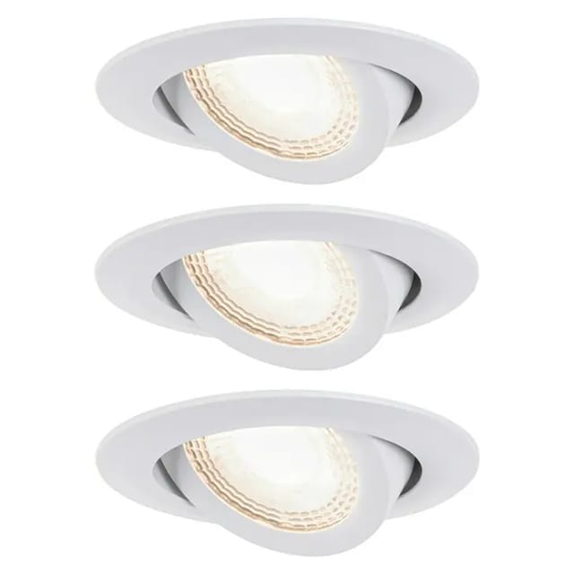 Einbauleuchten-Set 3-stepdim schwenkbar LED 3x4,8 W 3000K 230V Weiß