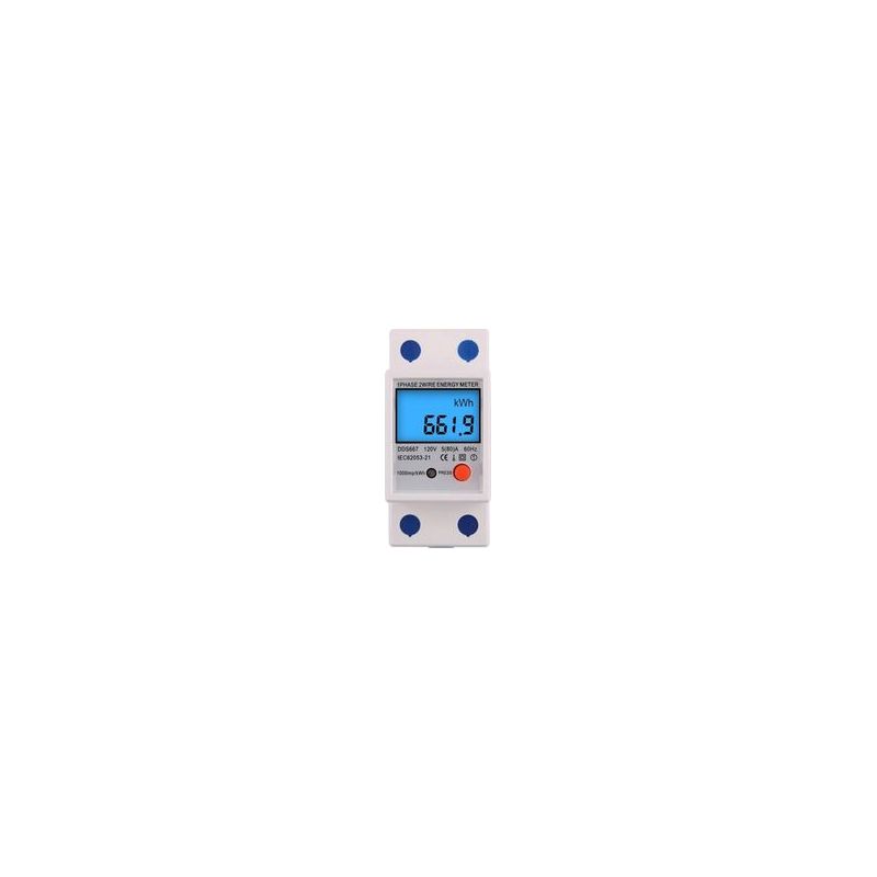 Einphasiger Unterzähler, Max. 80 A, Modular, Einzeltarif, L-anzeige