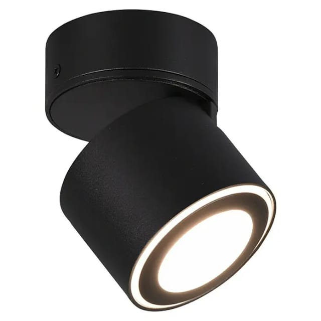 Trio LED-Ein-/Aufbauspot Taurus 5W 450,m Schwarz matt