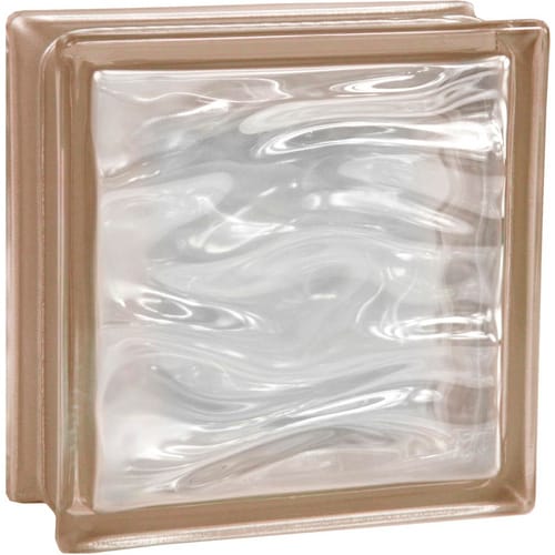 BM Glasstein Aqua Reflex Beige 1-Seitig 19 cm x 19 cm x 8 cm