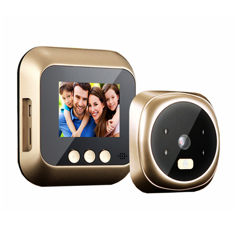 Wlan-videotürklingel Mit Türspion Und Drahtlosem Monitor. Digitale Nachtsicht, Fotoaufnahme Und Digitale Heimüberwachung (ohne
