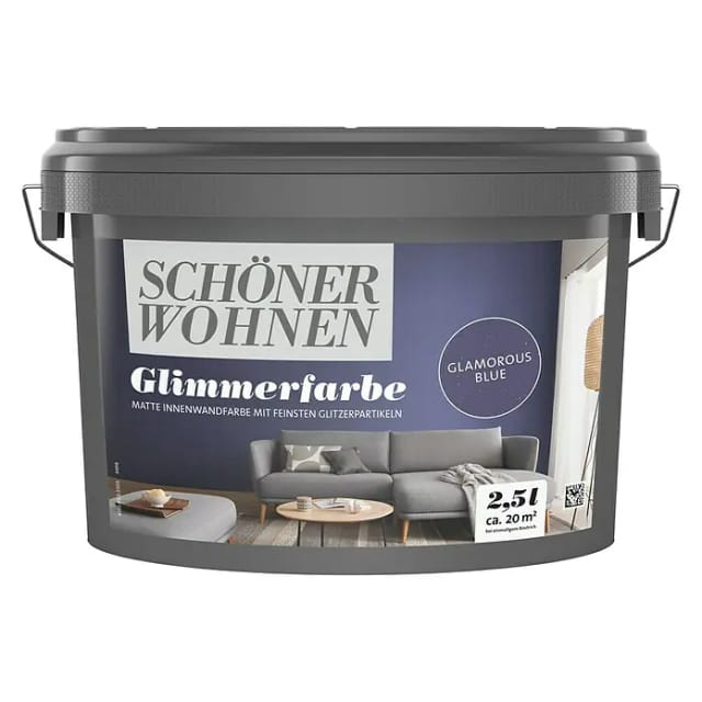 Schöner Wohnen Glimmerfarbe Glamorous Blue 2,5,