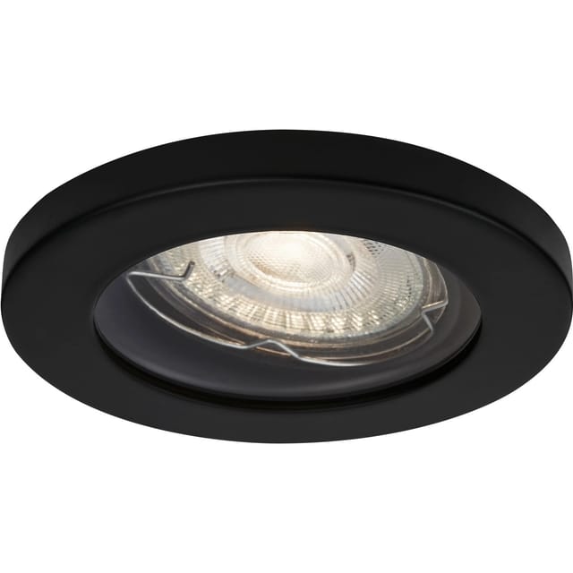 Brilo LED-Einbauleuchte Kowali 3er-Set Matt-Schwarz IP 65