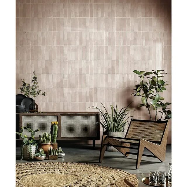 Grosfillex Wandpaneele Element 3D Optik Vertical Tiles Rose 260 cm x 37,5 cm