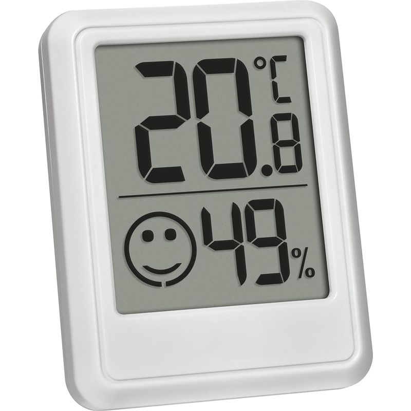 Tfa Dostmann Digitales Mini-hygrometer Für Innenräume, 30.5060.02, Raumthermometer, Feuchtigkeitsmesser, Misst Luftfeuchtigkeit Und Temperatur, Zur Klimatisierung Von Innenräumen, Batterie Enthalten,