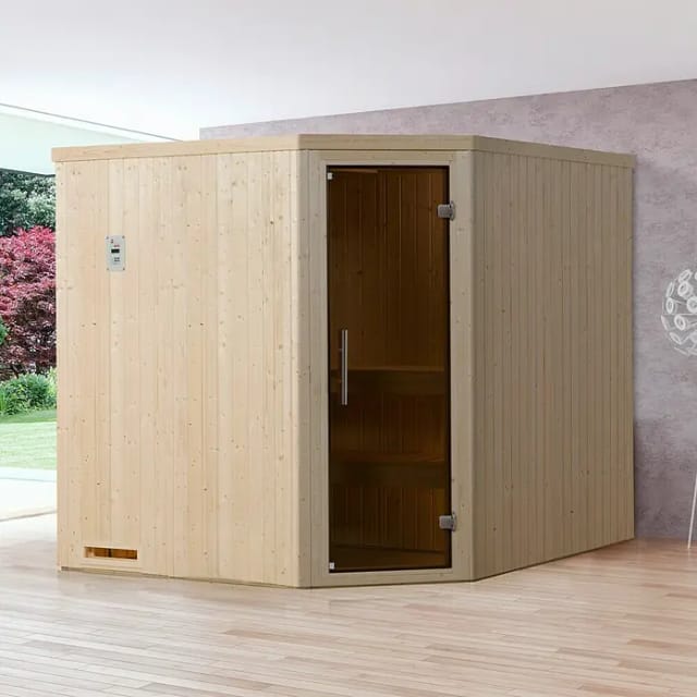 Weka Element-Ecksauna Varberg 2 o. Ofen Glastür