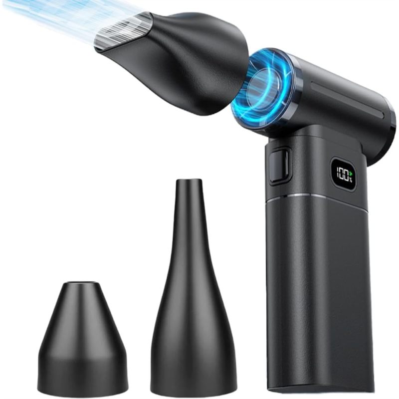 Tragbarer Und Leistungsstarker Turboventilator, Universeller Hochgeschwindigkeits-staubbläser M10 Schwarz, Ideal Für Camping Und Outdoor-aktivitäten.