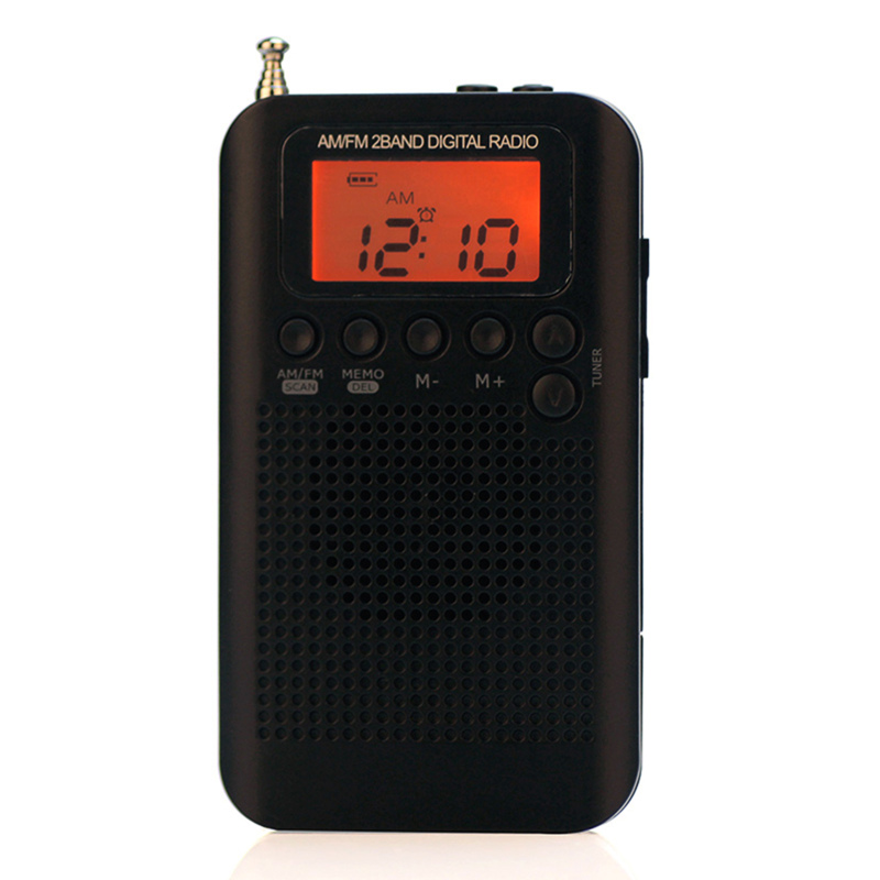 Hrd-104 Am/fm Tragbares Stereo-radio, Mini-outdoor-radioempfänger Mit Kopfhörerkabel Und 1,3-zoll-lcd-bildschirm.