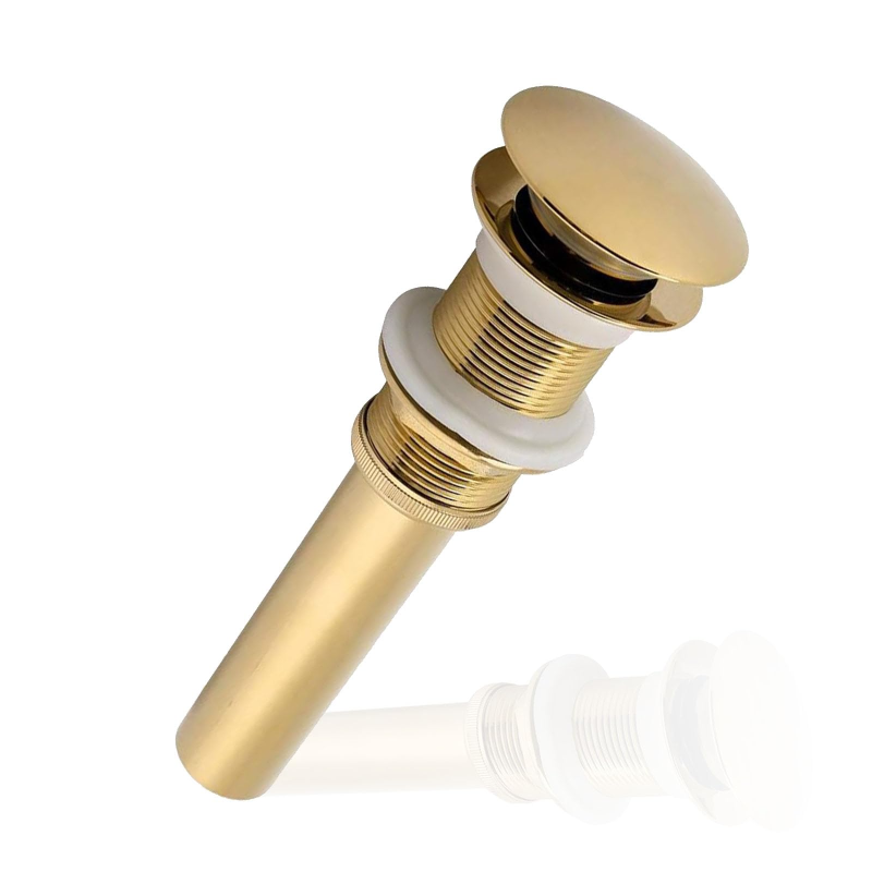 Elegance Edelstahl-waschbeckenablauf Mit Druckknopfverschluss Und Wasserdichter Abdichtung – Überlaufschutz – Chrom-finish – Ideal Für 6 Mm (1/4") Waschbecken – Moderner Waschbeckenablauf