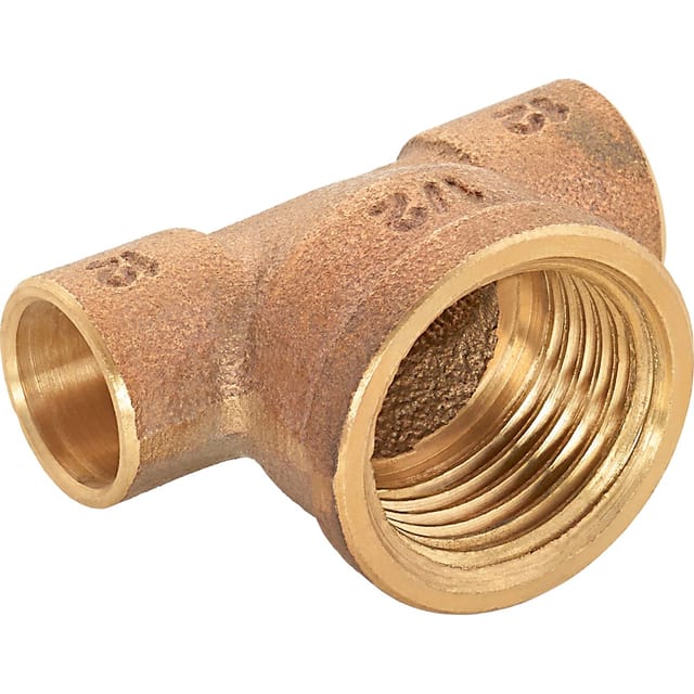 Löt-T-Stück Ø 12 mm x 18,6 mm (Rp 1/2) Rotguss