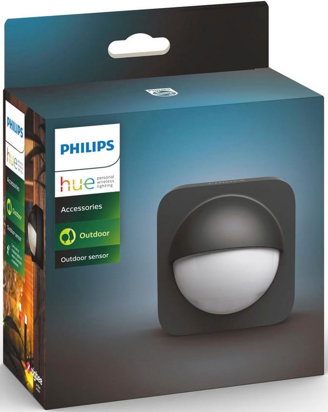 Philips Hue Motion Outdoor-Sensor Bewegungsmelder Schwarz kabellos