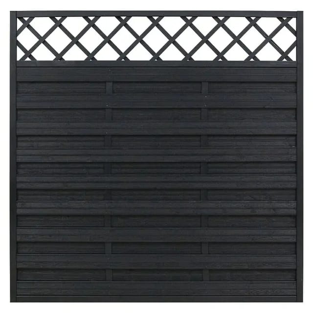 Sichtschutzzaun-Element Country Anthrazit,asiert 180 cm x 180 cm