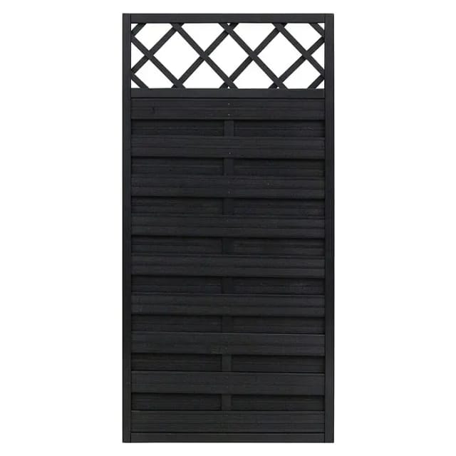 Sichtschutzzaun-Element Country Anthrazit,asiert 180 cm x 90 cm