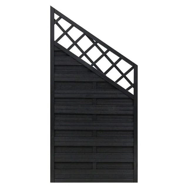 Sichtschutzzaun-Element Country Anthrazit,asiert 180 x 120/90 cm