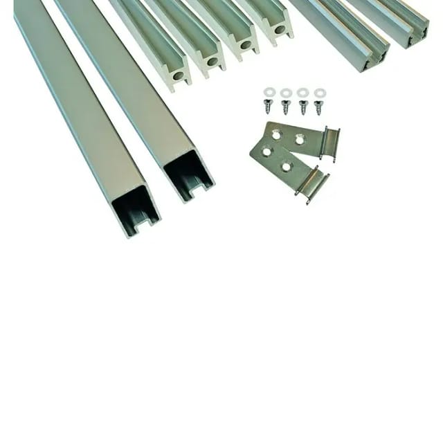 T & J HPL-Steckzaun-Leistenset Farö Silber coextrudiert