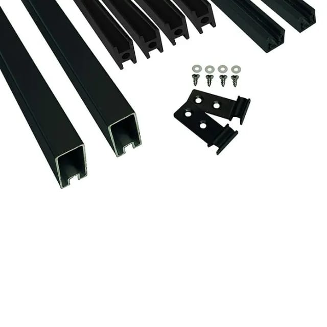 T & J HPL-Steckzaun-Leistenset Farö Anthrazit coextrudiert
