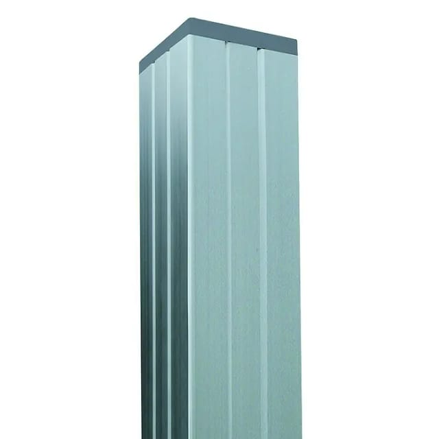 T & J Aluminium-Torpfosten Gotland Silber 68 cm x 68 cm x 272 cm
