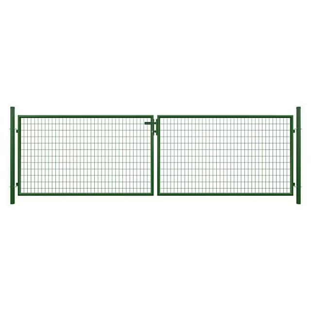 T & J Doppeltor inkl. Pfosten Strong Grün 400 cm x 123 cm