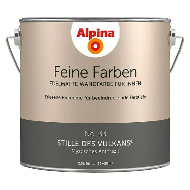 Alpina Feine Farben No. 33 Stille des Vulkans® Anthrazit edelmatt 2,5,