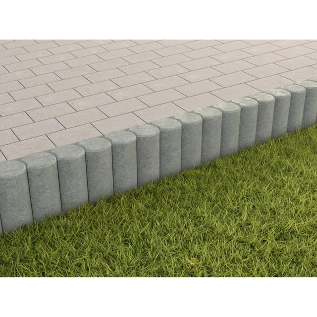 Diephaus Minipalisade gekehlt Grau 40 x 11 x 11 cm