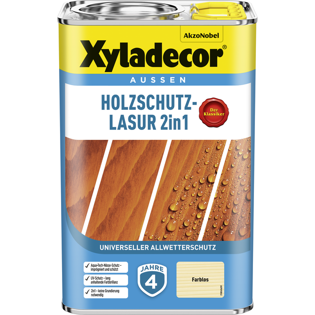 Xyladecor Holzschutz-Lasur 2in1 Farblos matt 4,