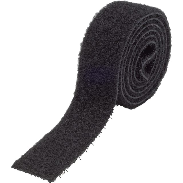 Klettband 600 mm x 20 mm Schwarz 2 Stück
