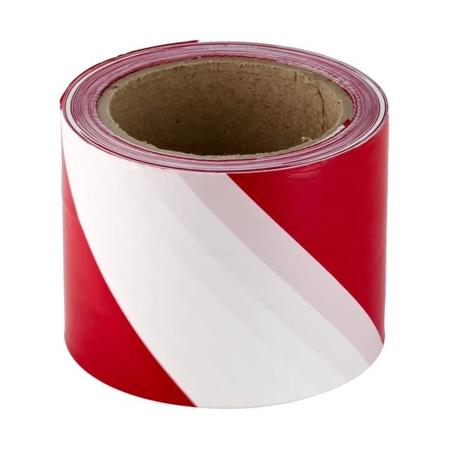 LUX-TOOLS Warnband Rot - Weiß 100 m